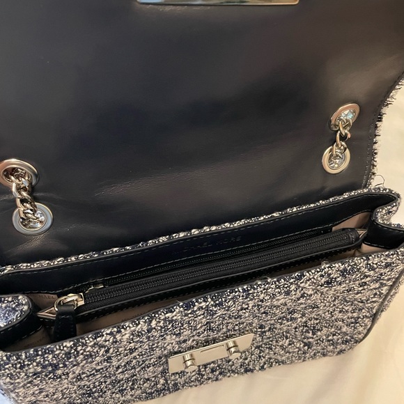 Perfect Navy and White Tweed Michael Kors Chain Shoulder Bag - make offer! - Picture 4 of 5